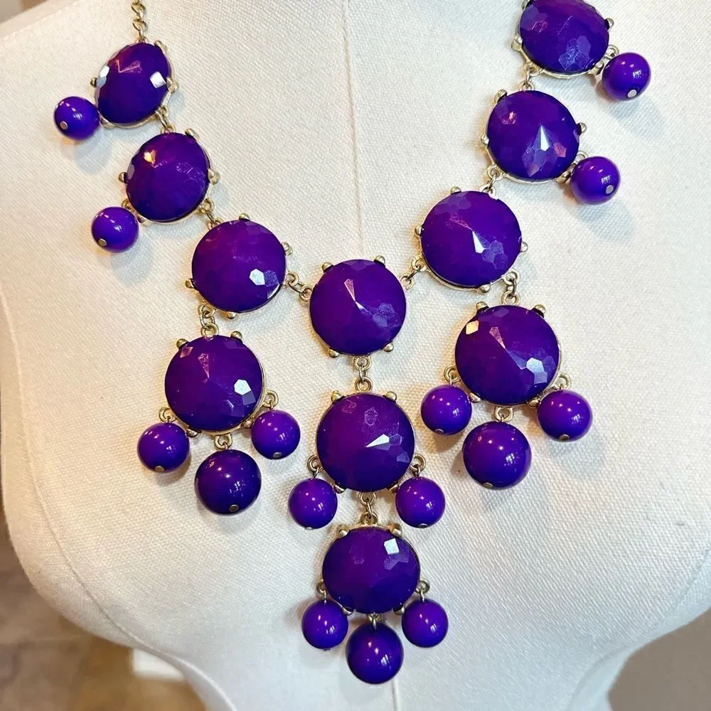 Purple and Gold Paparazzi Bubble Adjustable Necklace